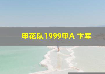 申花队1999甲A 卞军